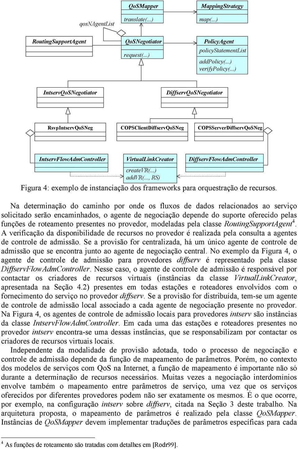 ..) addvr(..., RS) Figura 4: exemplo de instanciação dos frameworks para orquestração de recursos.