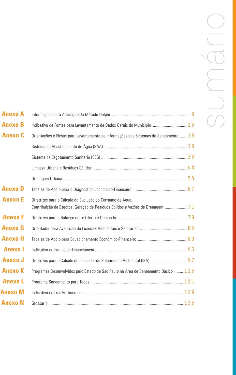 ..33 Limpeza Urbana e Resíduos Sólidos...44 Drenagem Urbana...54 Anexo D Tabelas de Apoio para o Diagnóstico Econômico-Financeiro.