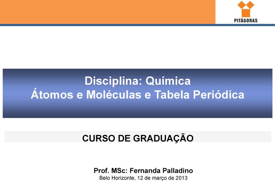 DE GRADUAÇÃO Prof.