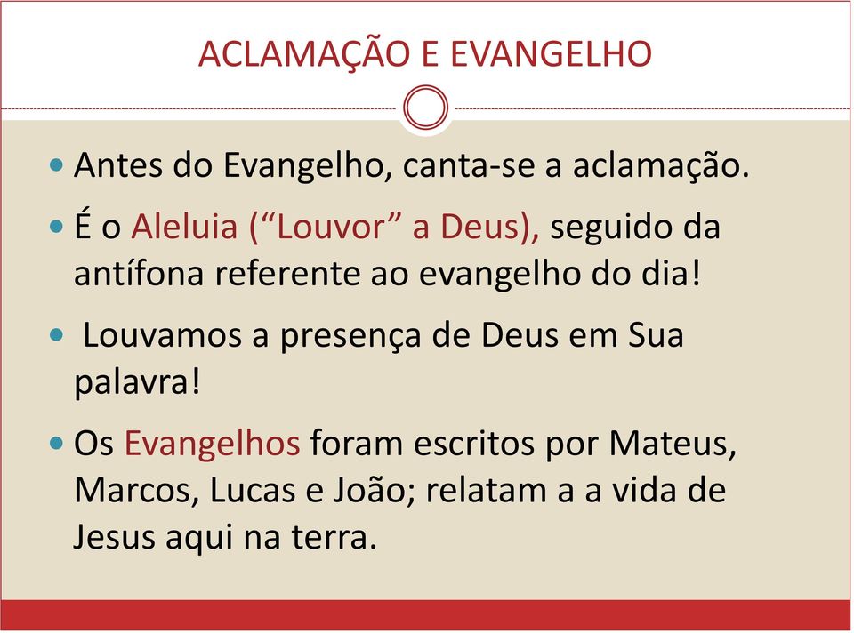 do dia! Louvamos a presença de Deus em Sua palavra!