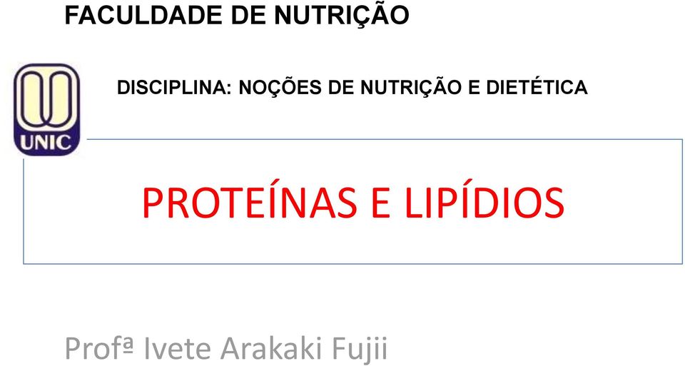 NUTRIÇÃ E DIETÉTICA