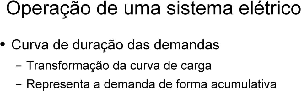 Transformação da curva de carga