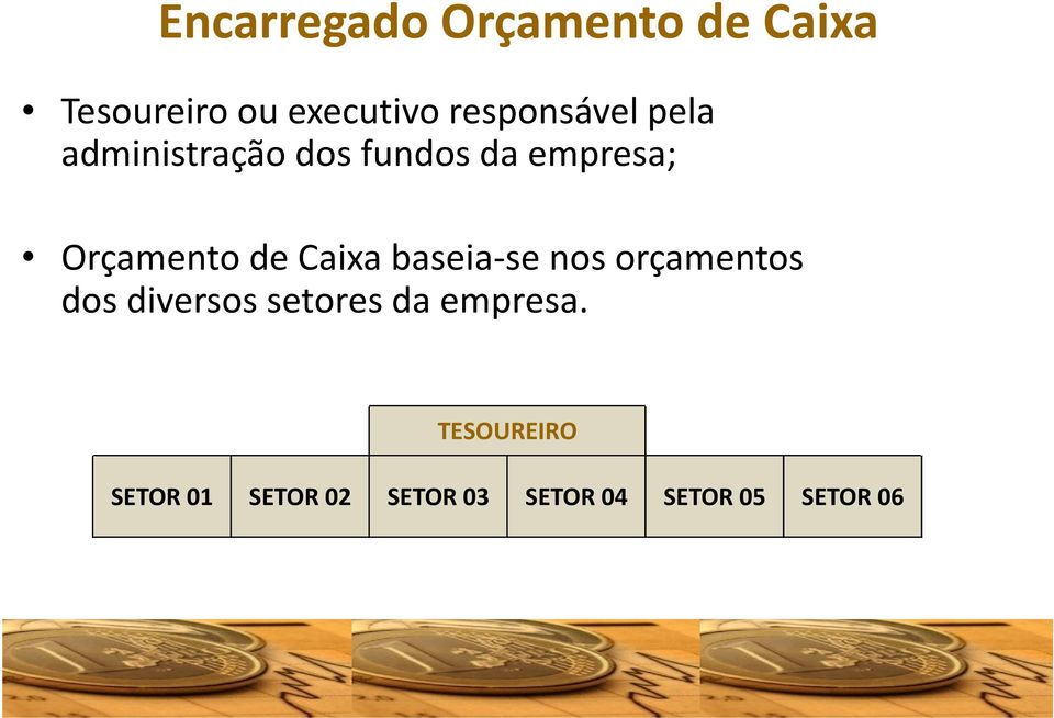 empresa; Orçamento de Caixa baseia-senos orçamentos dos