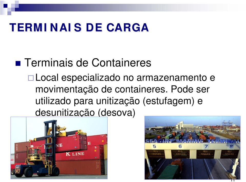 movimentação de containeres.
