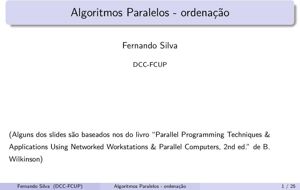 Applications Using Networked Workstations & Parallel Computers, 2nd ed.