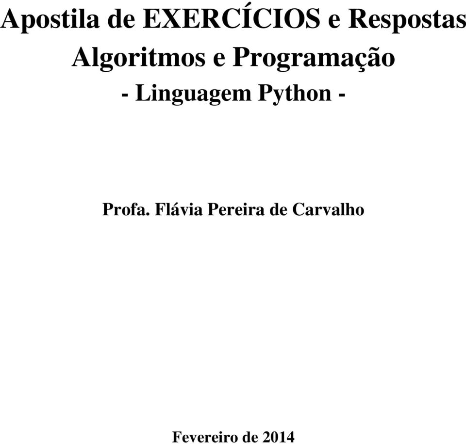 Programação - Linguagem Python -