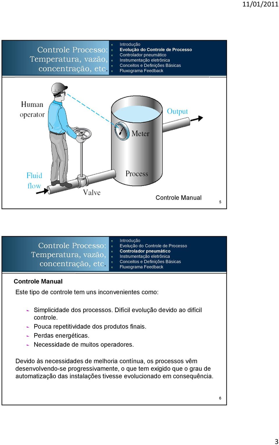 Pouca repetitividade dos produtos finais. Perdas energéticas. Necessidade de muitos operadores.