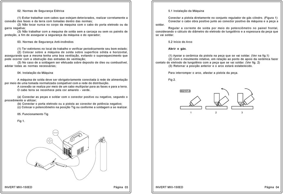 do operador; 03.