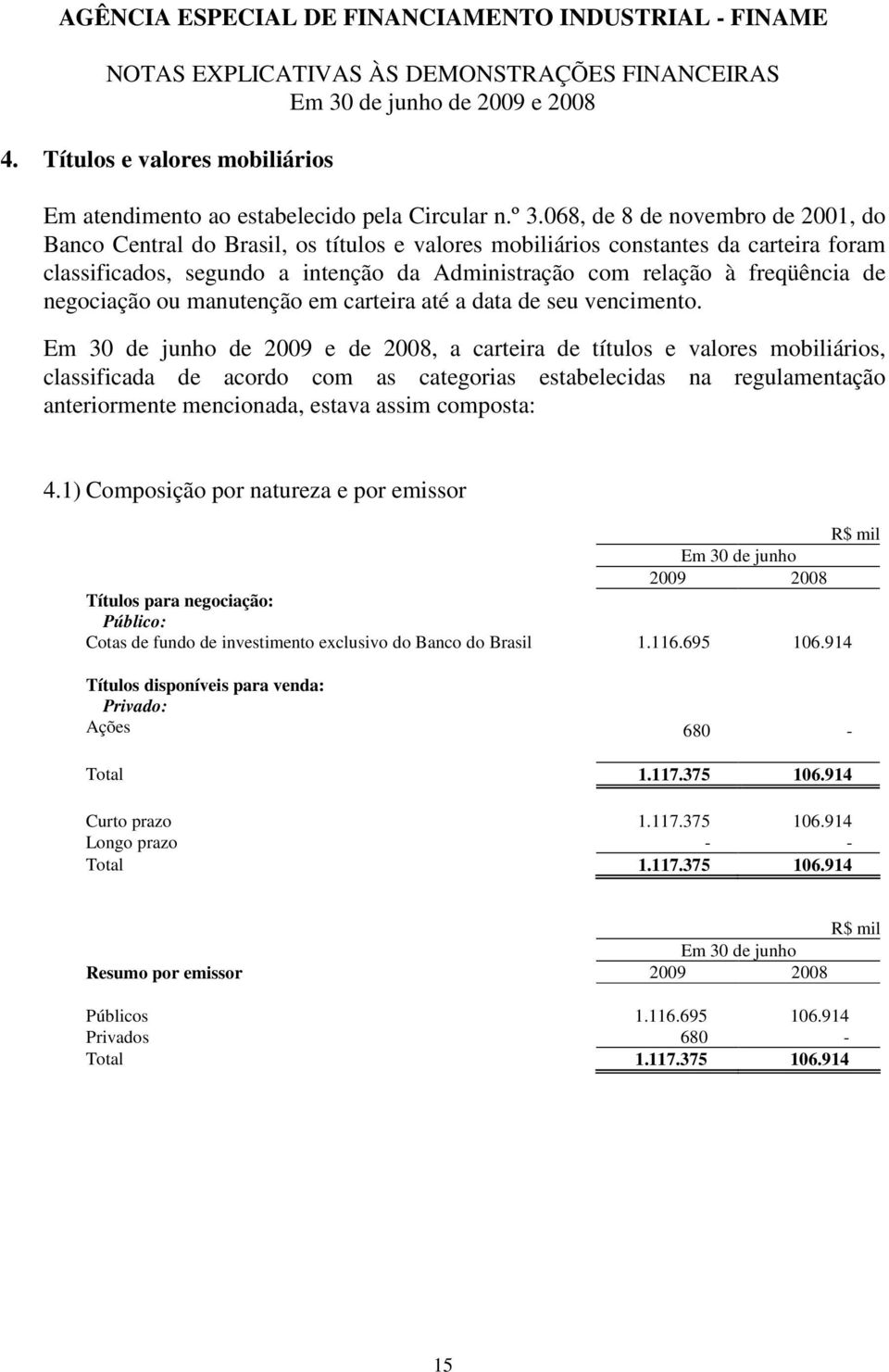 negociação ou manutenção em carteira até a data de seu vencimento.