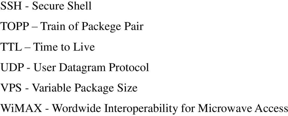 Protocol VPS - Variable Package Size WiMAX