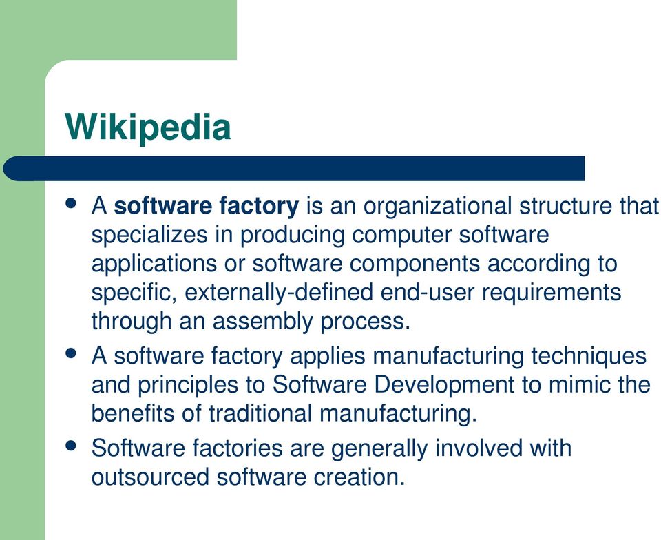 assembly process.