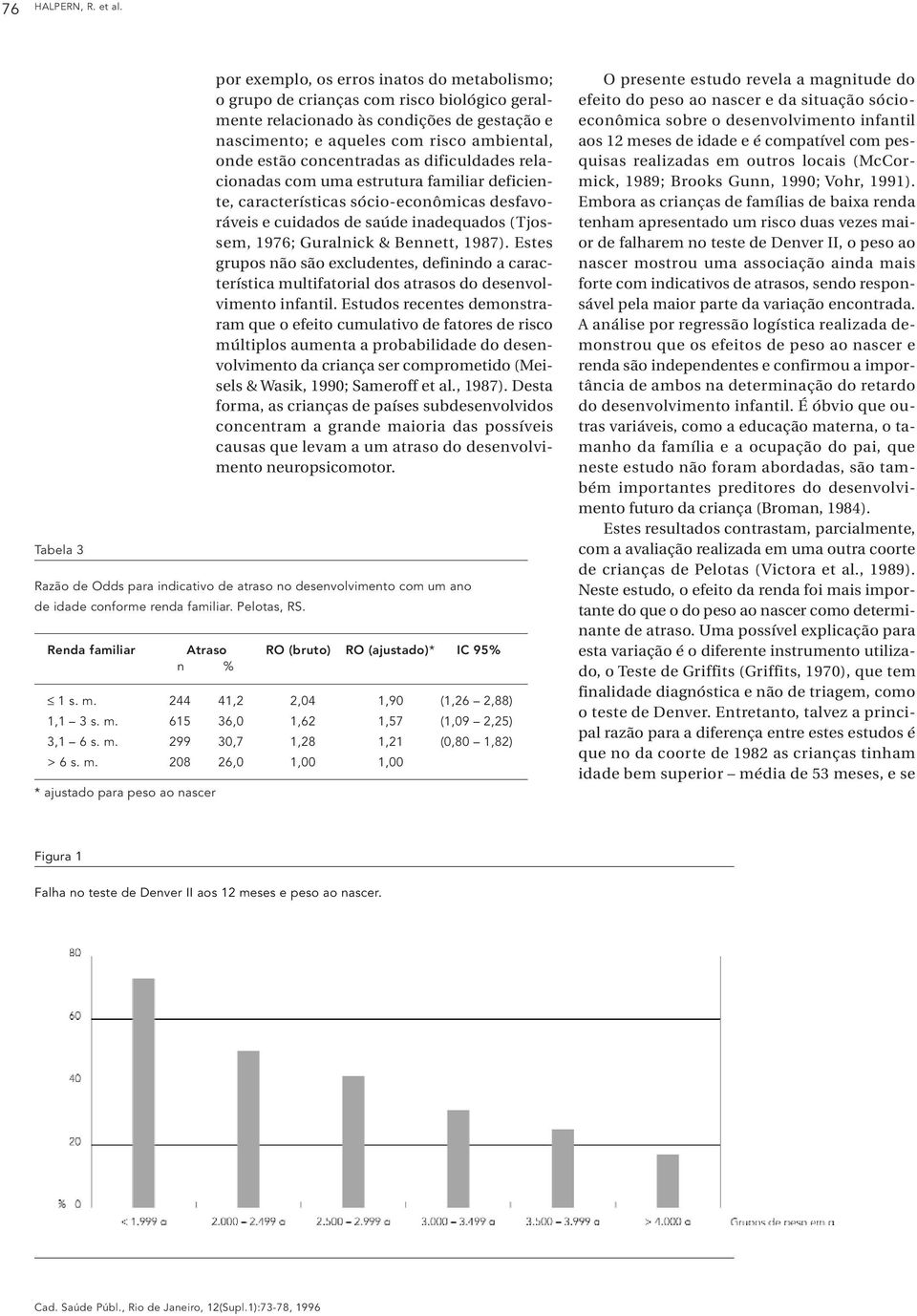 concentradas as dificuldades relacionadas com uma estrutura familiar deficiente, características sócio-econômicas desfavoráveis e cuidados de saúde inadequados (Tjossem, 1976; Guralnick & Bennett,