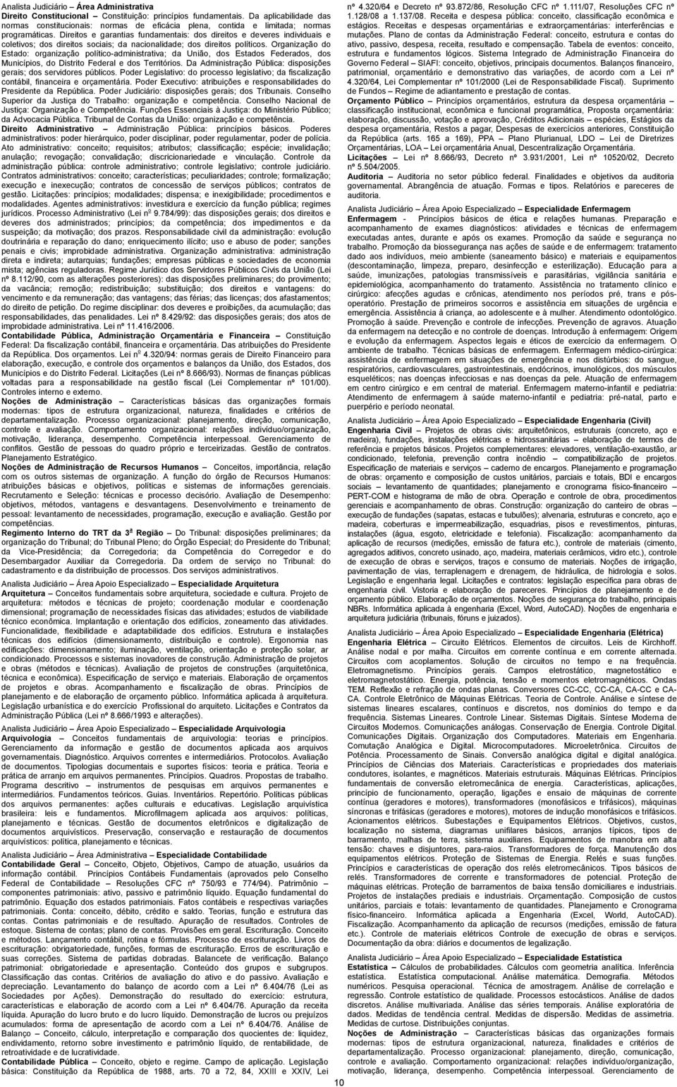 Direitos e garantias fundamentais: dos direitos e deveres individuais e coletivos; dos direitos sociais; da nacionalidade; dos direitos políticos.