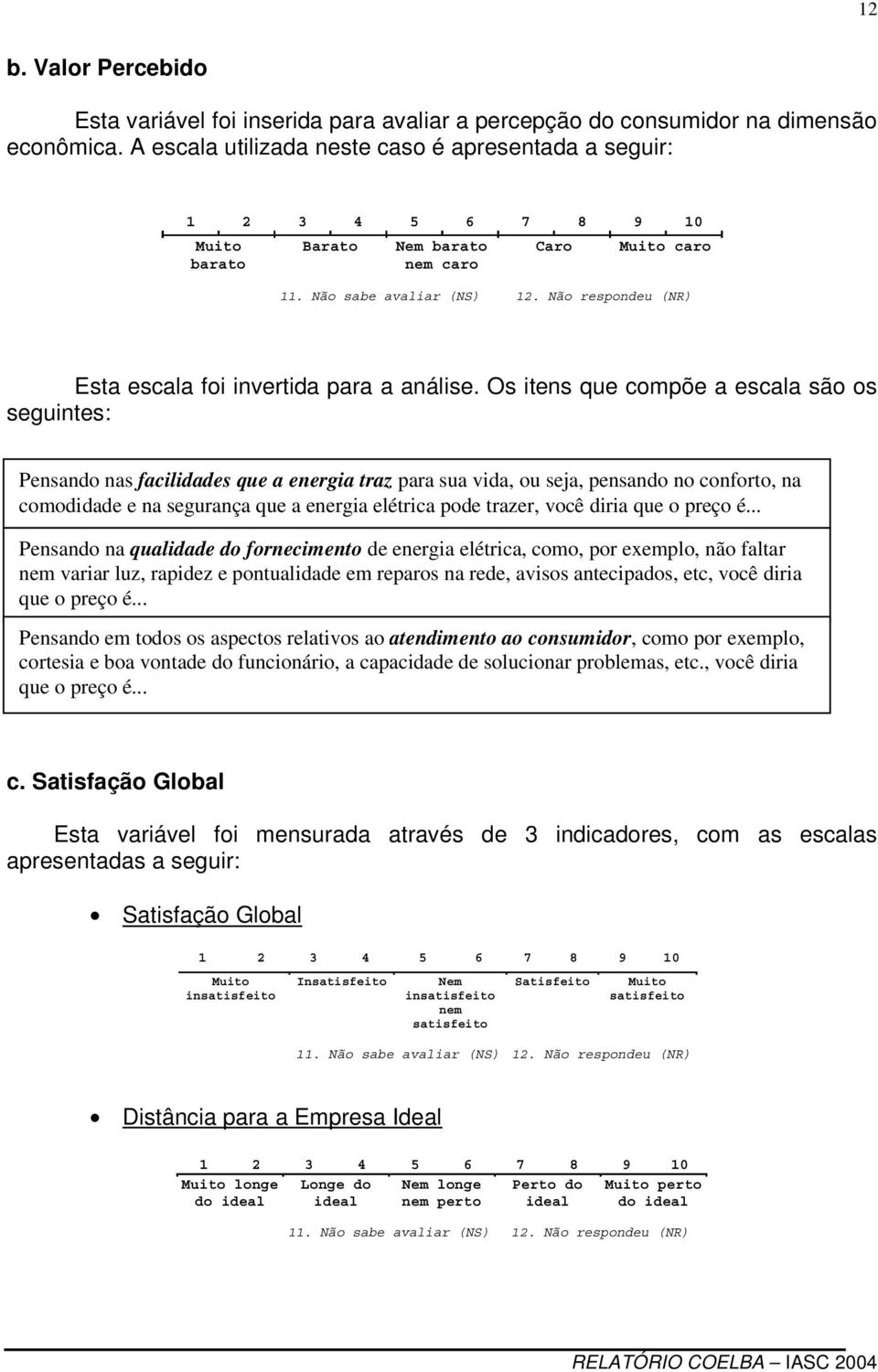 Não respondeu (NR) Esta escala foi invertida para a análise.