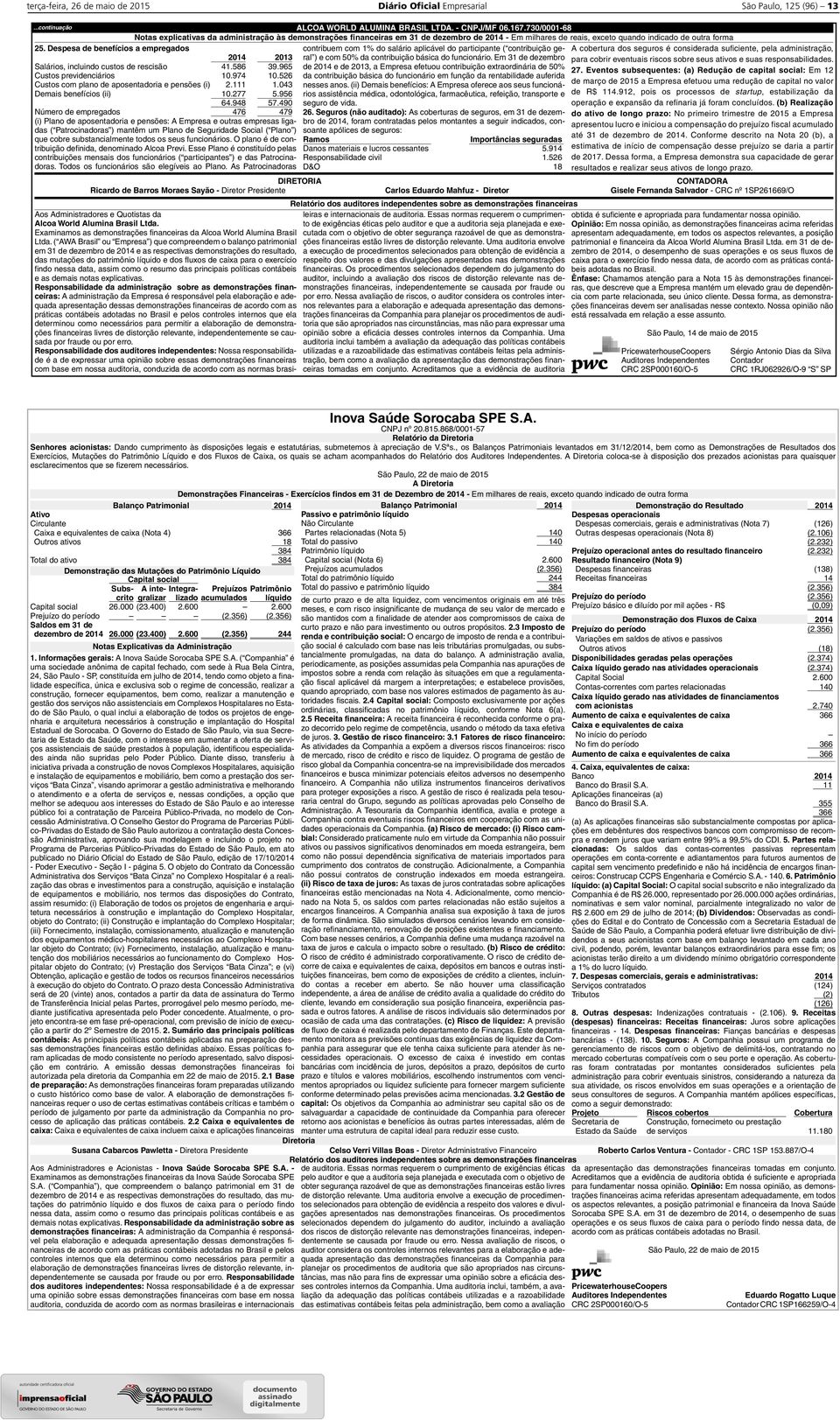 Despesa de benefícios a empregados Salários, incluindo custos de rescisão 41.586 39.965 Custos previdenciários 10.974 10.526 Custos com plano de aposentadoria e pensões 2.111 1.