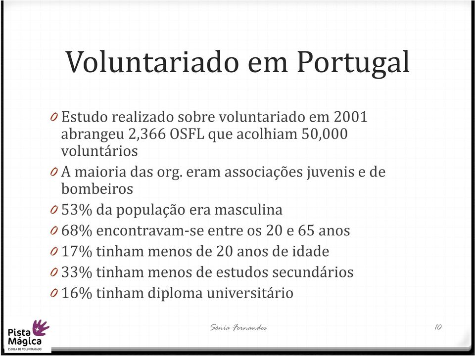 eram associações juvenis e de bombeiros 0 53% da população era masculina 068% encontravam-se