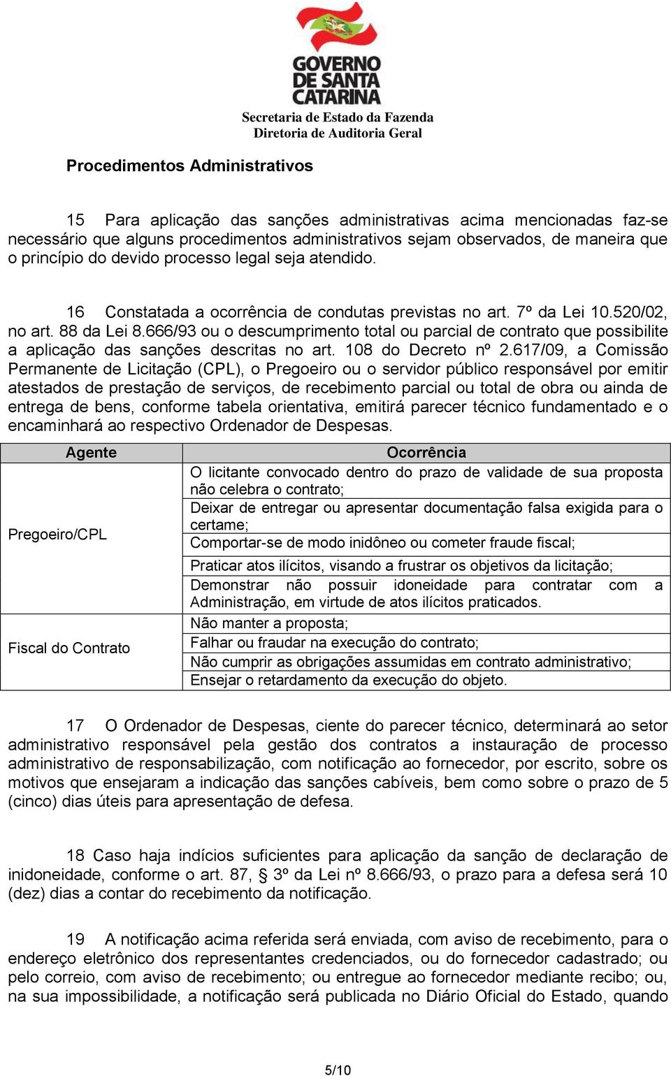 666/93 ou o descumprimento total ou parcial de contrato que possibilite a aplicação das sanções descritas no art. 108 do Decreto nº 2.