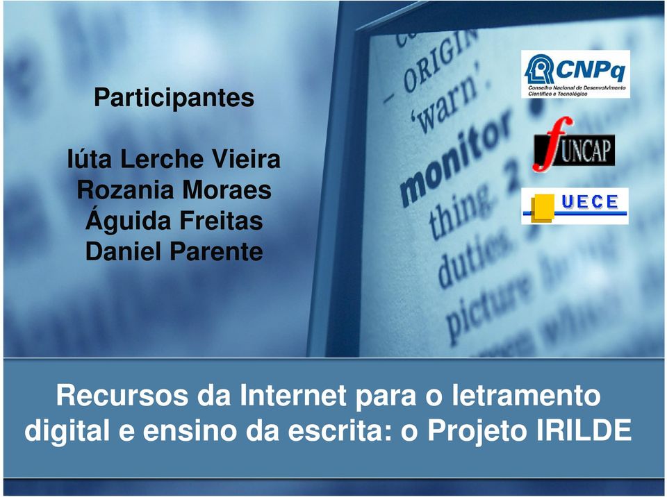 Recursos da Internet para o letramento