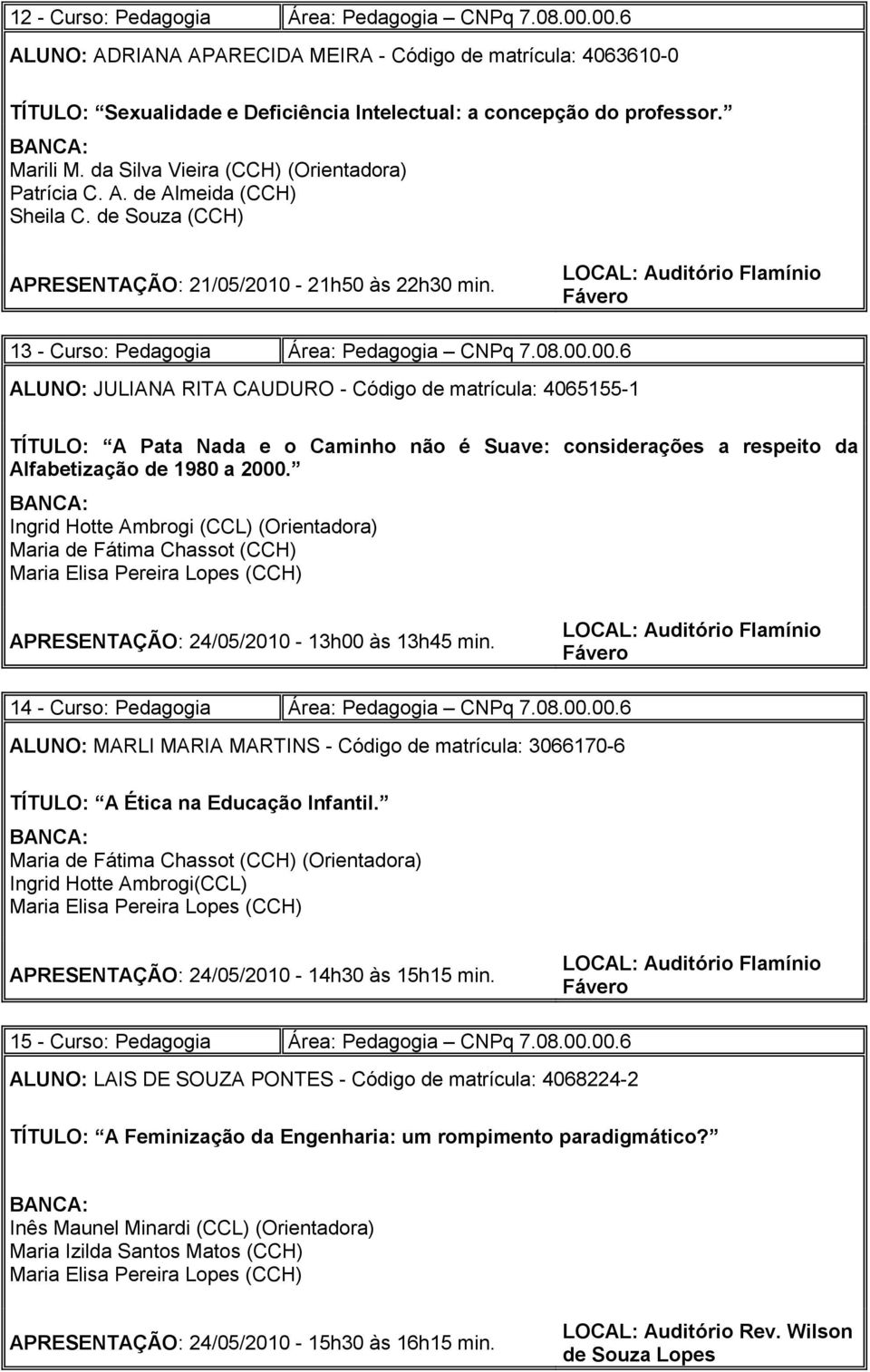 00.6 ALUNO: JULIANA RITA CAUDURO - Código de matrícula: 4065155-1 TÍTULO: A Pata Nada e o Caminho não é Suave: considerações a respeito da Alfabetização de 1980 a 2000.