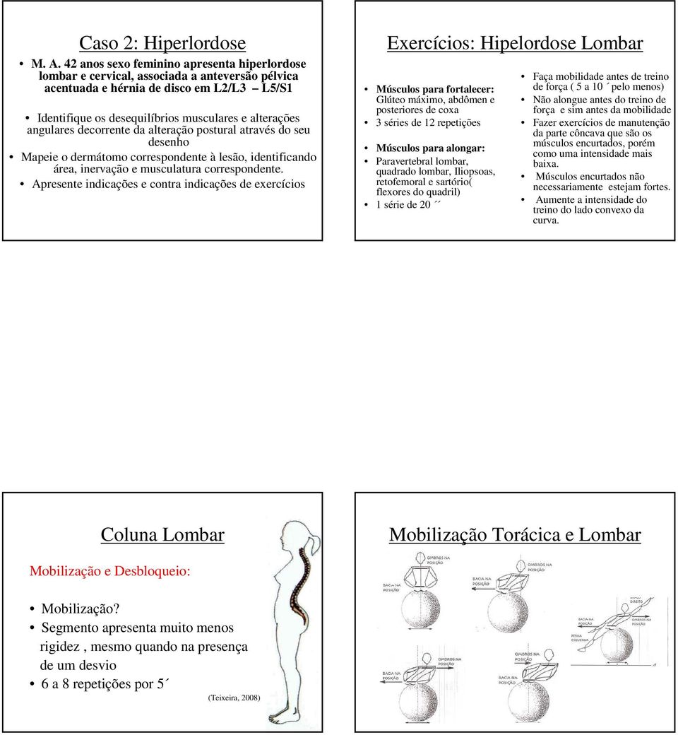 angulares decorrente da alteração postural através do seu desenho Mapeie o dermátomo correspondente à lesão, identificando área, inervação e musculatura correspondente.