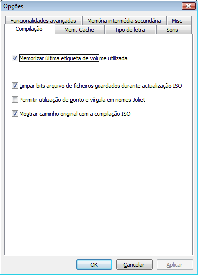 Opções de configuração 14 Opções de configuração Poderá definir as opções para executar o Nero Express na janela Opções.