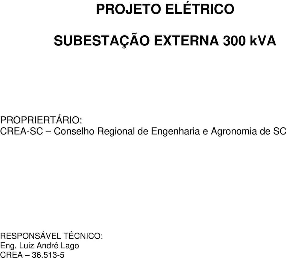 Regional de Engenharia e Agronomia de SC