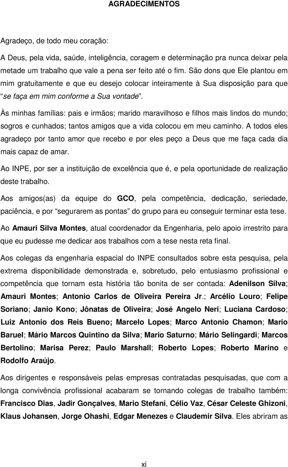 Às minhas famílias: pais e irmãos; marido maravilhoso e filhos mais lindos do mundo; sogros e cunhados; tantos amigos que a vida colocou em meu caminho.