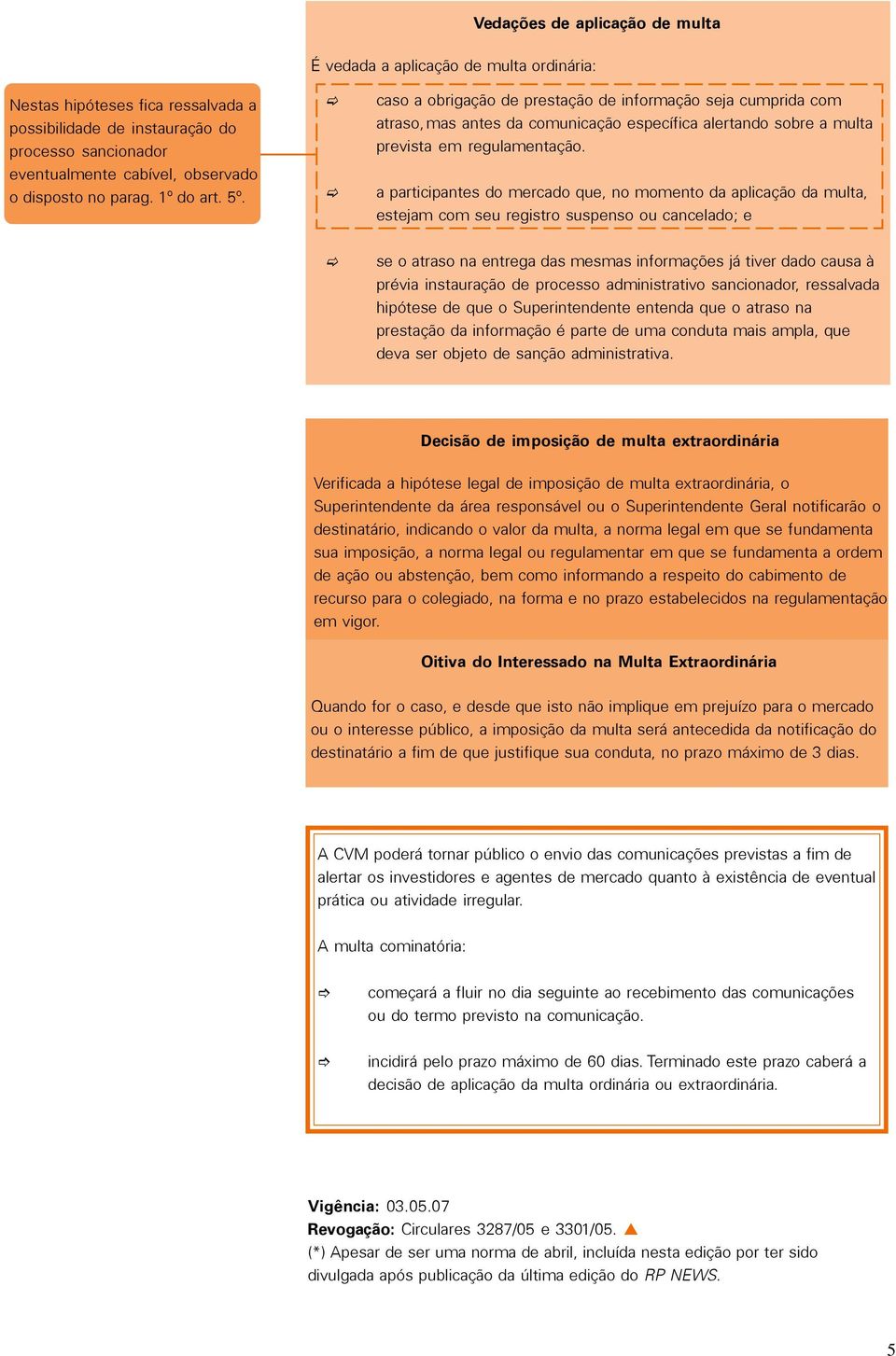 a participantes do mercado que, no momento da aplicação da multa, estejam com seu registro suspenso ou cancelado; e se o atraso na entrega das mesmas informações já tiver dado causa à prévia