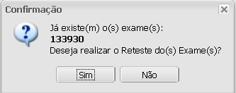 Observação: Dentro de um mesmo protocolo é possível escolher mais de uma vez um exame para uma mesma reação.