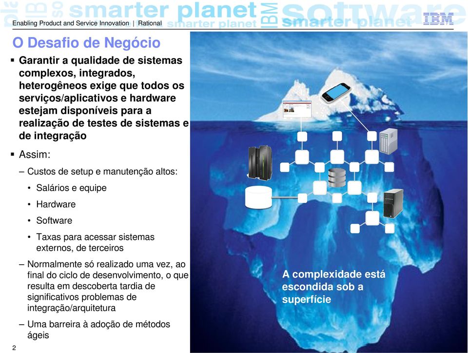 Taxas para acessar sistemas externos, de terceiros Normalmente só realizado uma vez, ao final do ciclo de desenvolvimento, o que resulta em