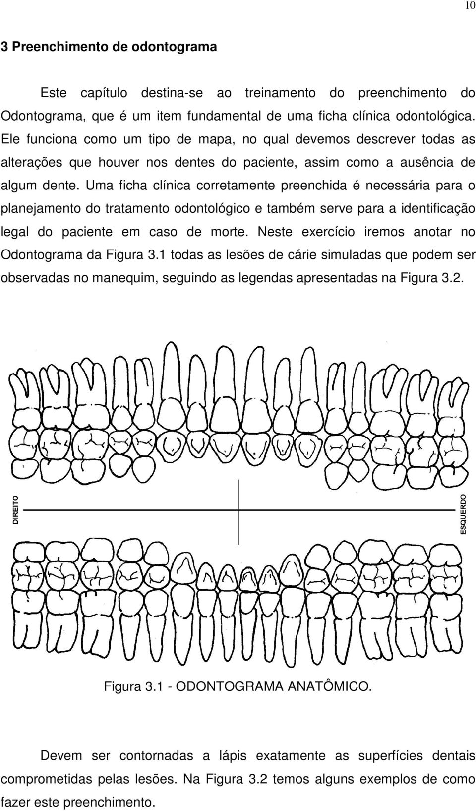 Uma ficha clínica corretamente preenchida é necessária para o planejamento do tratamento odontológico e também serve para a identificação legal do paciente em caso de morte.