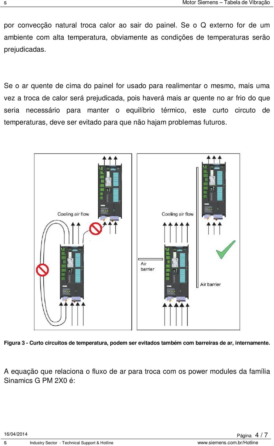 necessário para manter o equilíbrio térmico, este curto circuto de temperaturas, deve ser evitado para que não hajam problemas futuros.