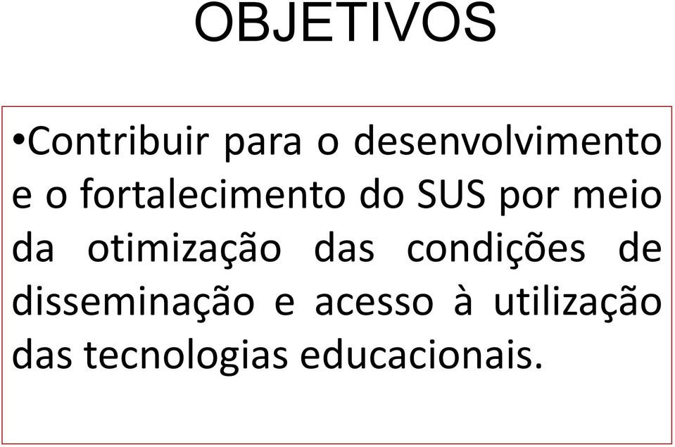 otimização das condições de disseminação e