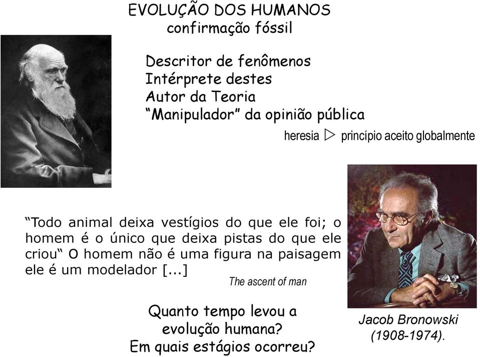 único que deixa pistas do que ele criou O homem não é uma figura na paisagem ele é um modelador [.