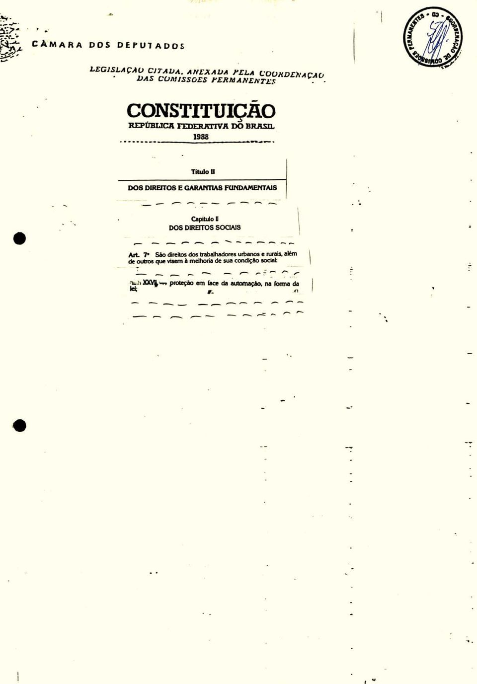 CONSTTUÇAO REPÚBLCA FmERATlVA DO BRASL 1988........:... _.. Titulo U '.