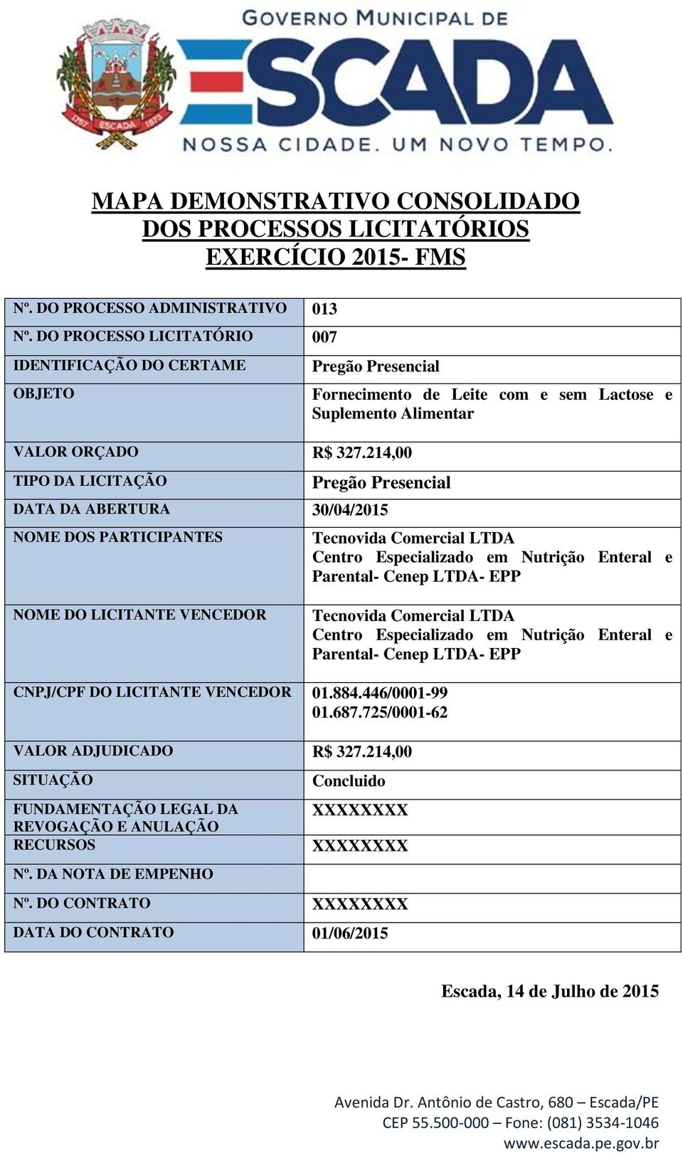 Especializado em Nutrição Enteral e Parental- Cenep LTDA- EPP Tecnovida Comercial LTDA Centro Especializado em Nutrição Enteral e Parental- Cenep LTDA-