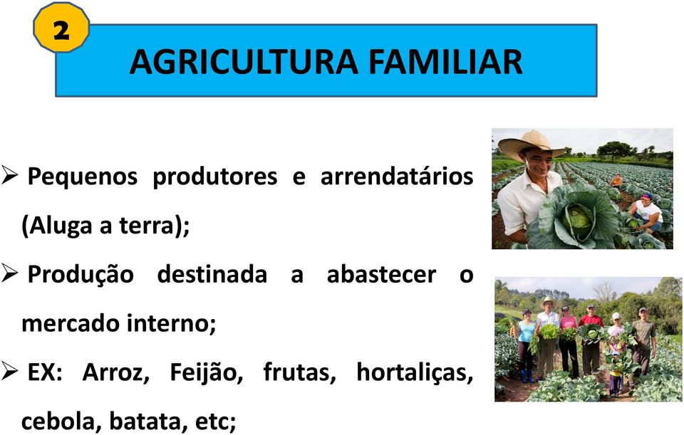 destinada a abastecer o mercado interno; EX: