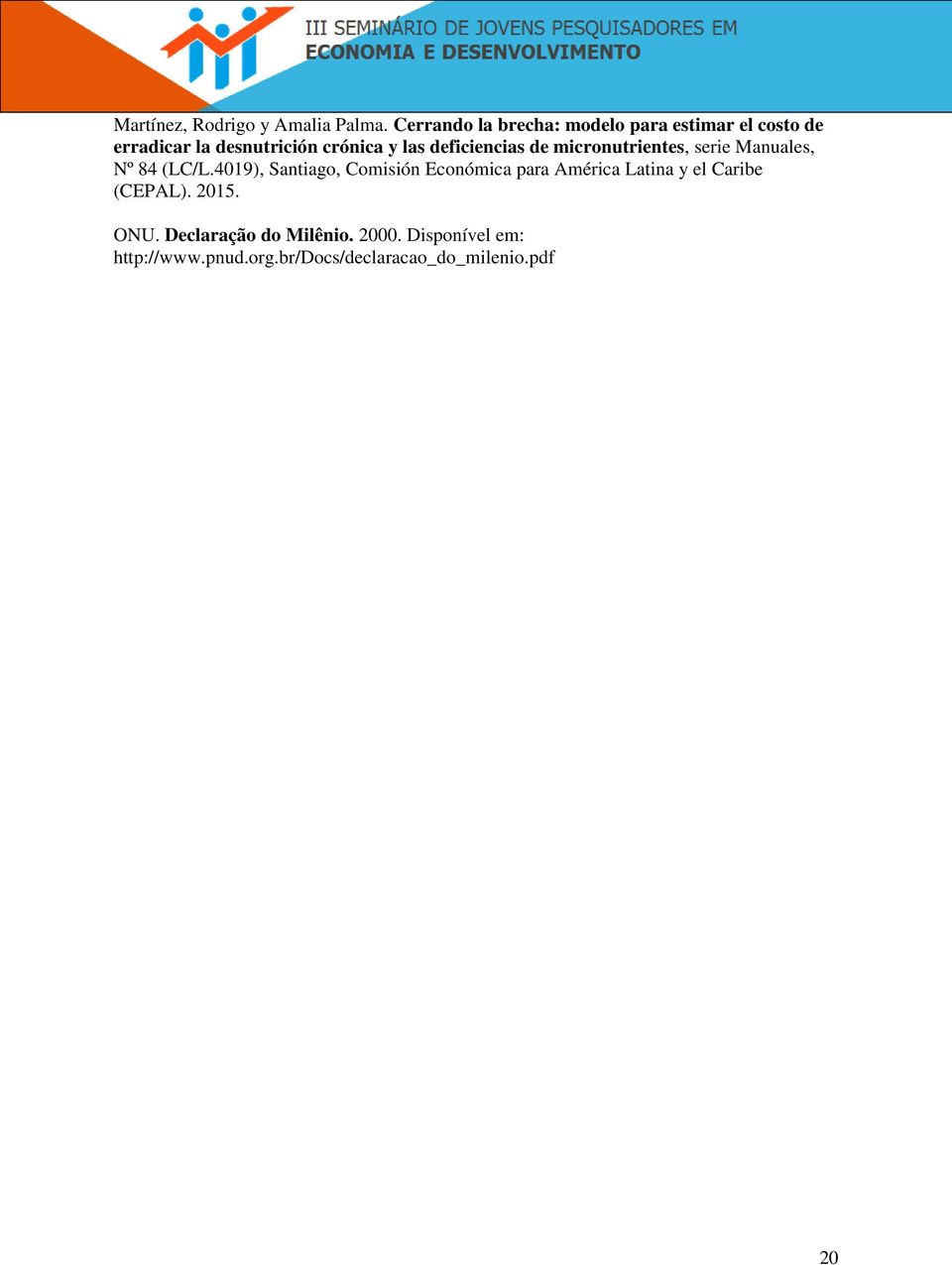 deficiencias de micronutrientes, serie Manuales, Nº 84 (LC/L.