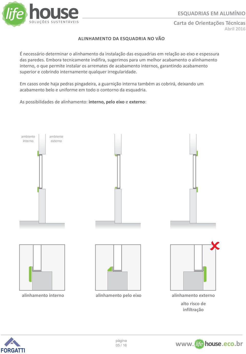 superior e cobrindo internamente qualquer irregularidade.