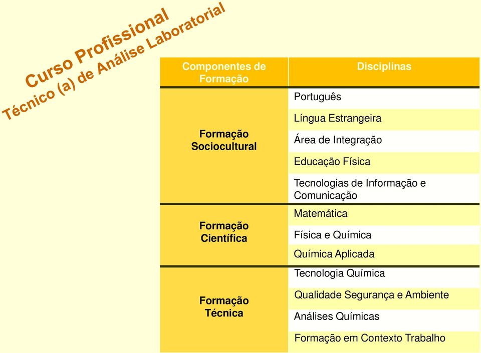 Informação e Comunicação Matemática Física e Química Química Aplicada