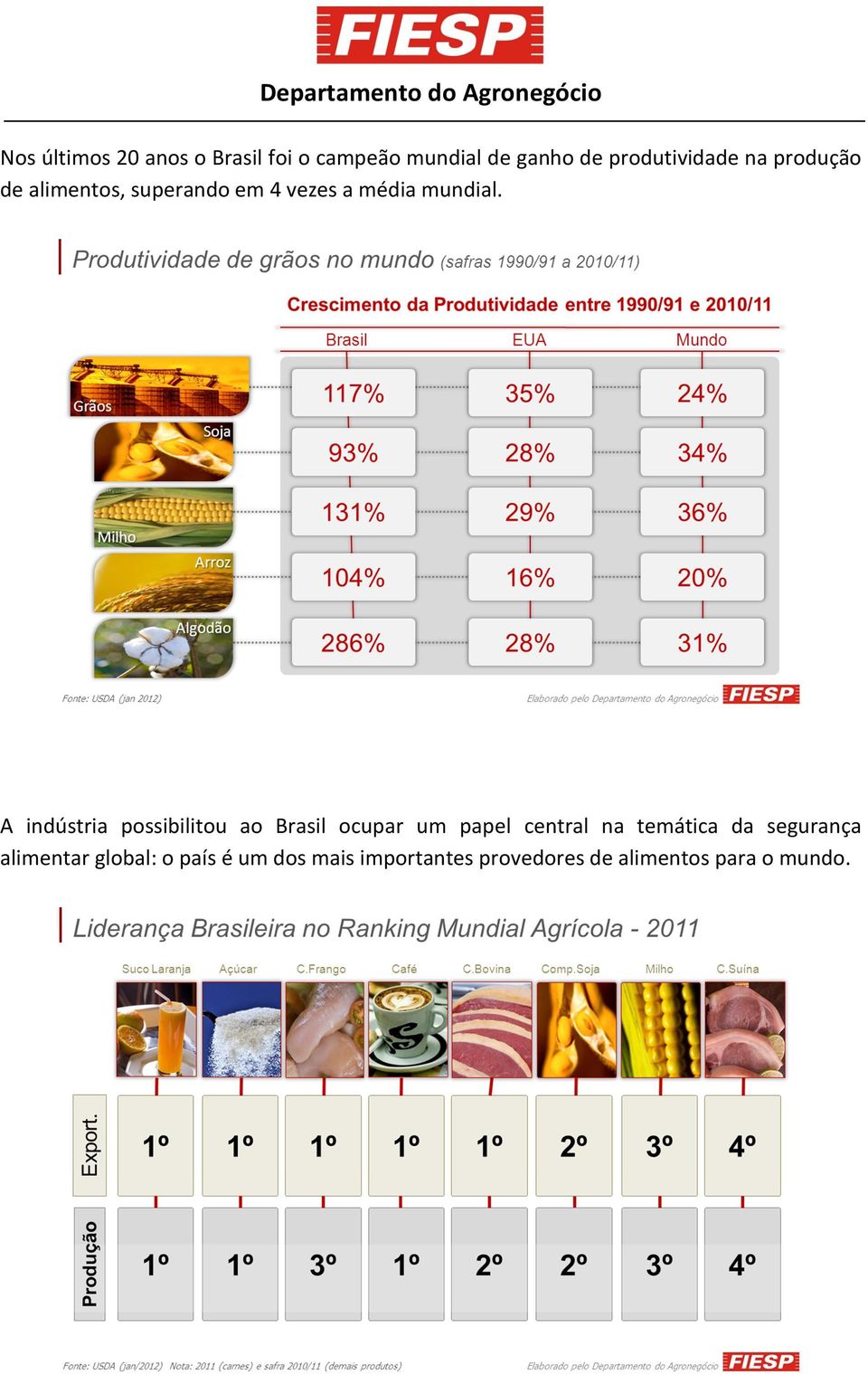 A indústria possibilitou ao Brasil ocupar um papel central na temática da