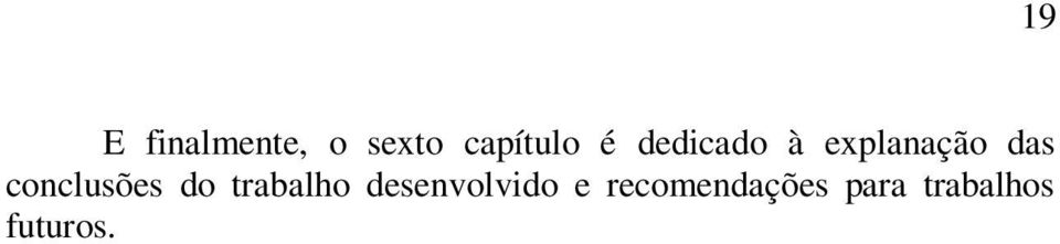 conclusões do trabalho