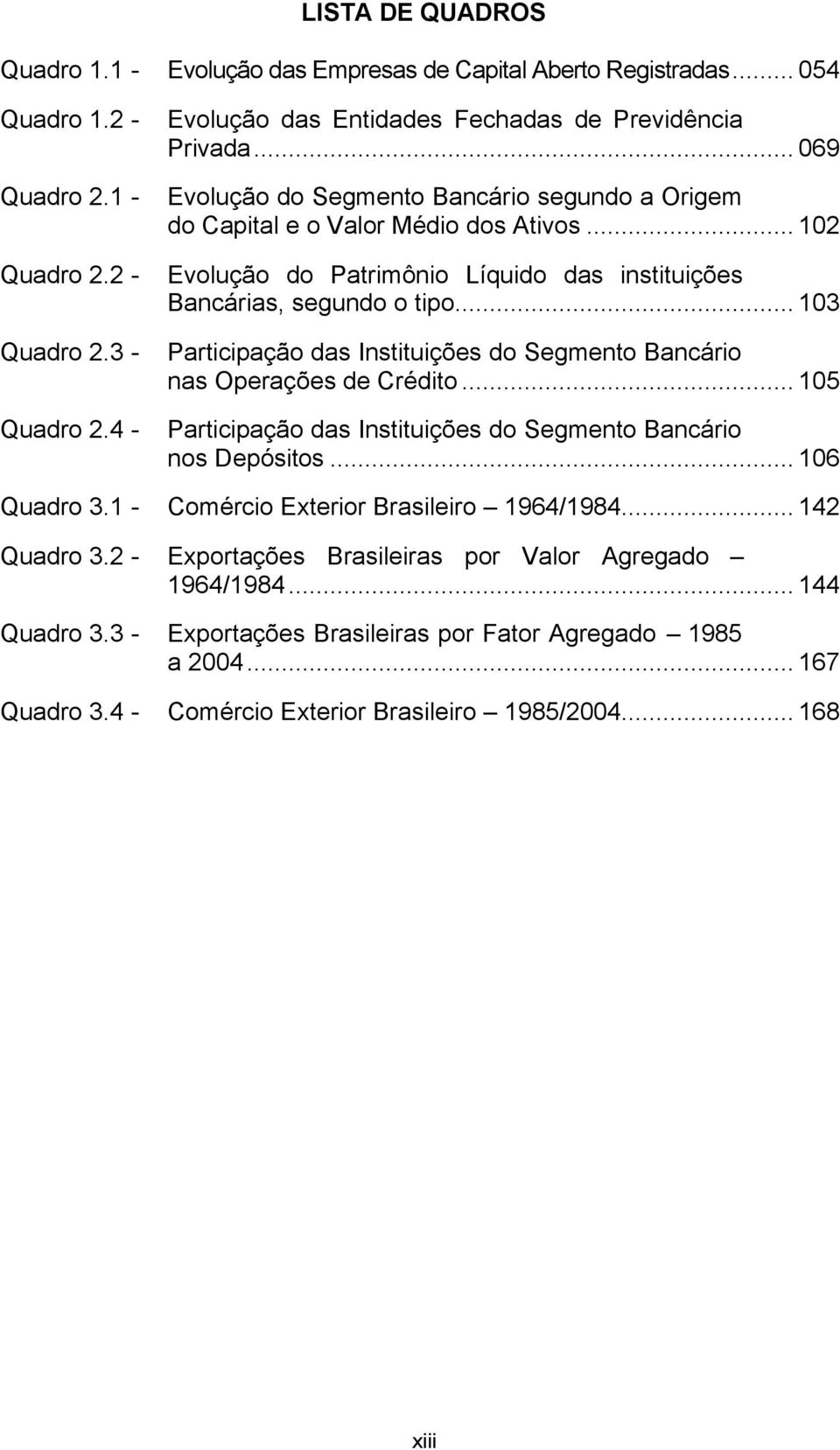 .. 102 Evolução do Patrimônio Líquido das instituições Bancárias, segundo o tipo... 103 Participação das Instituições do Segmento Bancário nas Operações de Crédito.