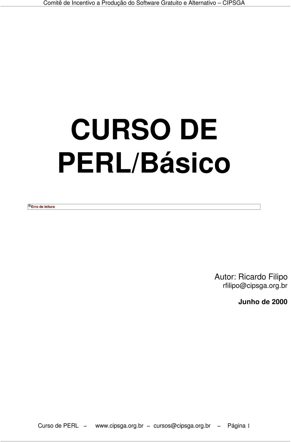 org.br Junho de 2000 Curso de PERL www.