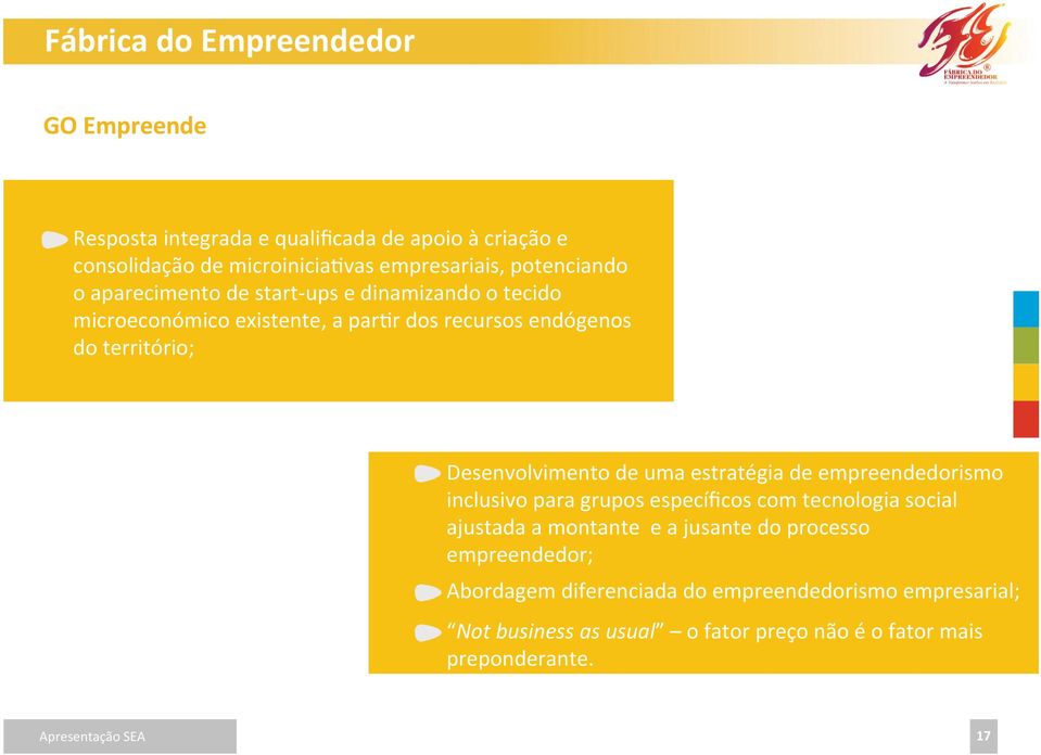 Desenvolvimento de uma estratégia de empreendedorismo inclusivo para grupos específicos com tecnologia social ajustada a montante e a jusante