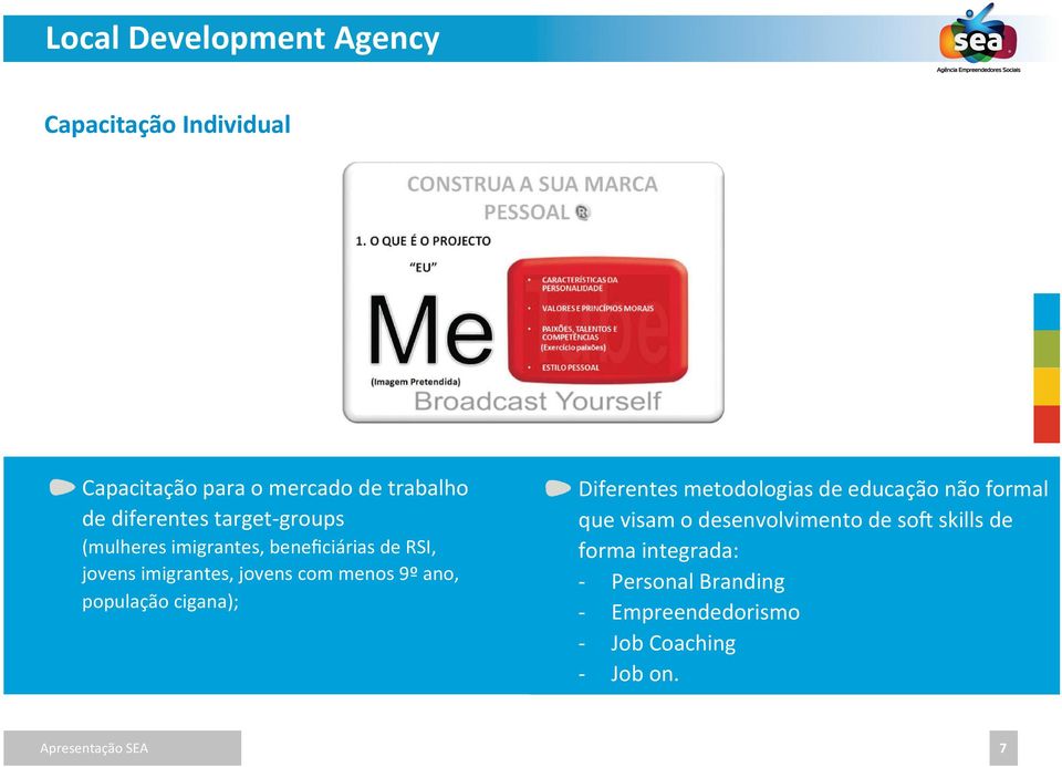 com menos 9º ano, população cigana); Diferentes metodologias de educação não formal que visam o