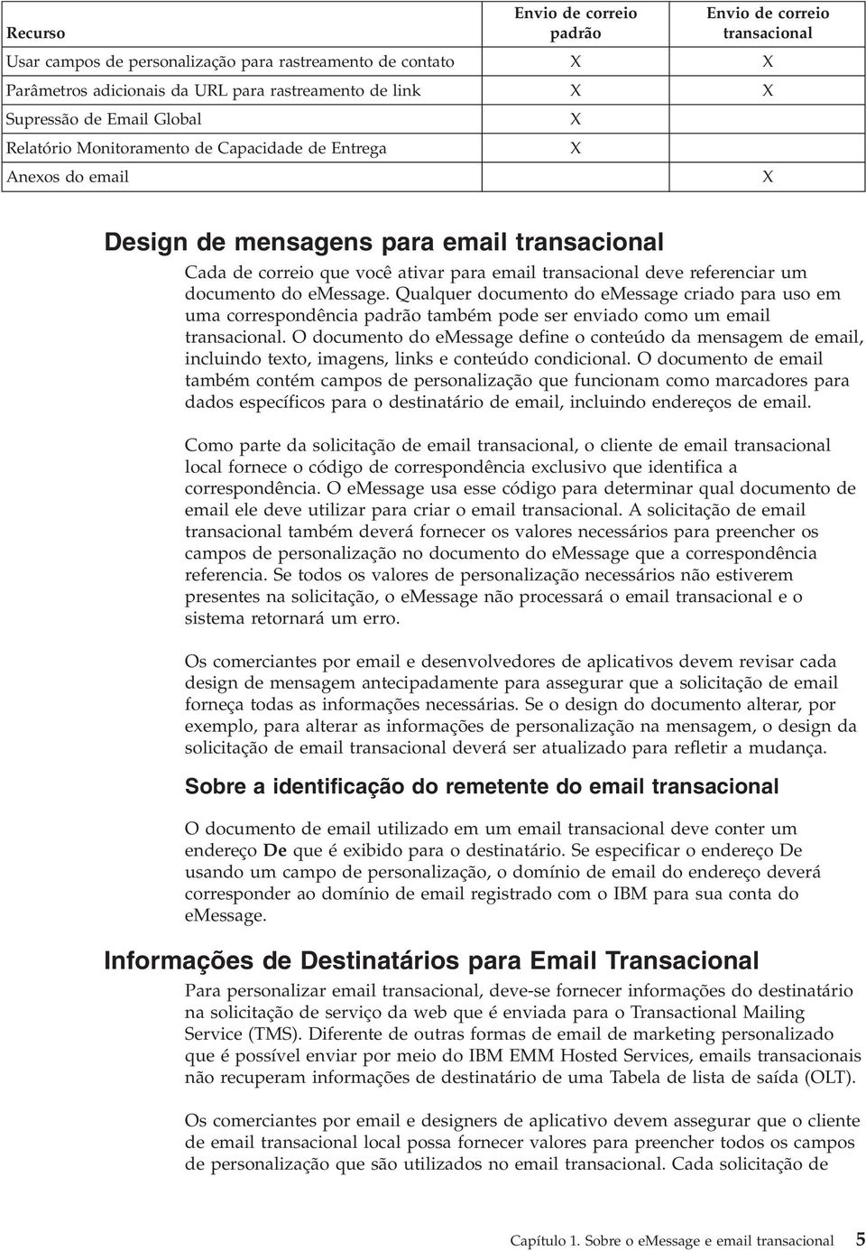 referenciar um documento do emessage. Qualquer documento do emessage criado para uso em uma correspondência padrão também pode ser enviado como um email transacional.