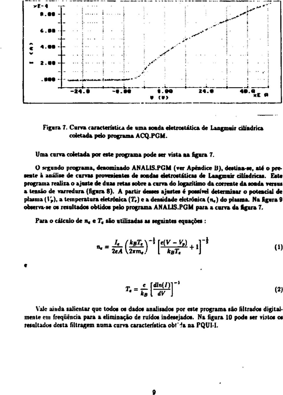 PGM (ver Apêndice D), destina-se, até o presente à análise de curvas provenientes de sondas ektrostiticas de Langmuir cilíndricas.