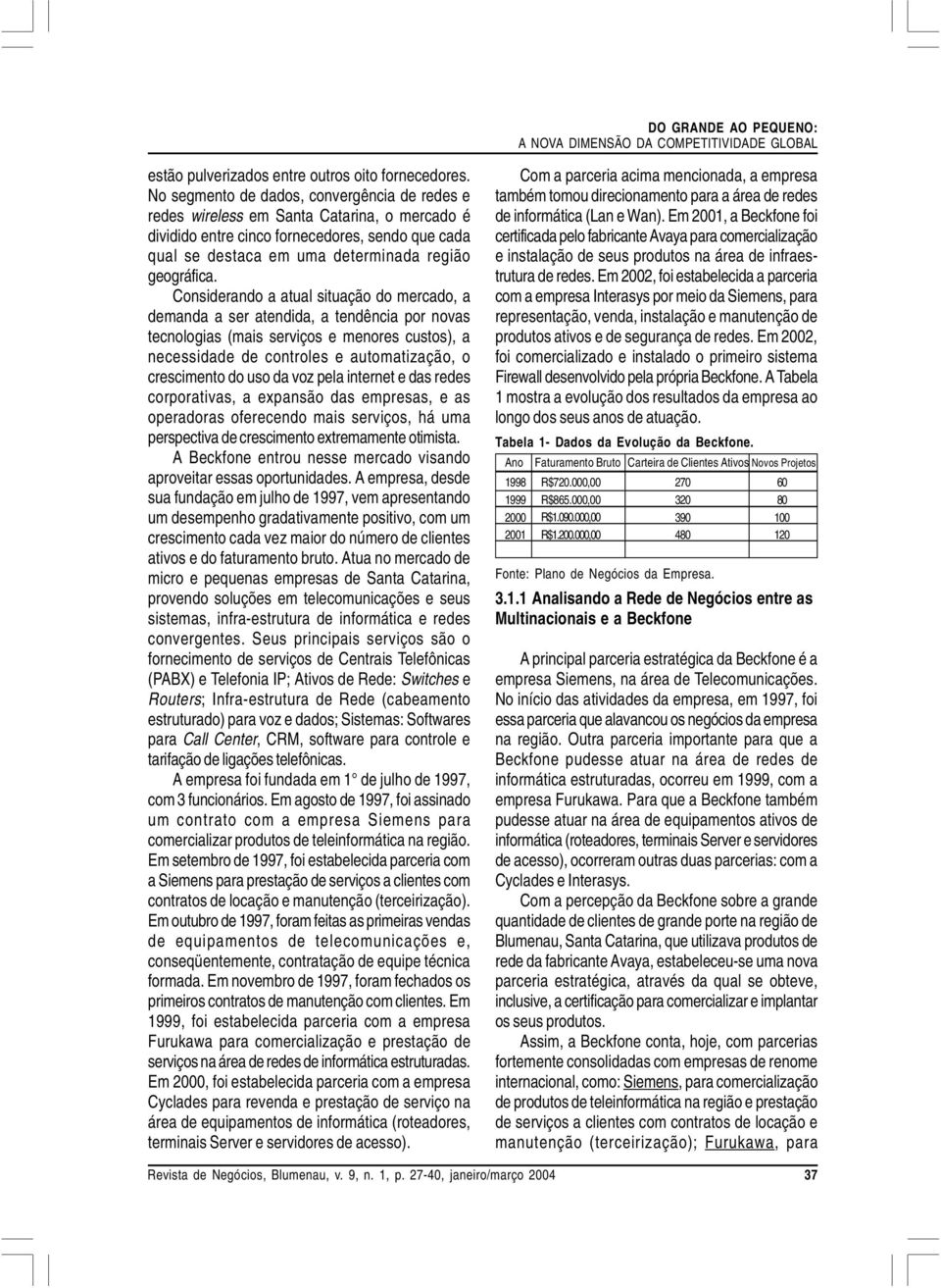 Considerando a atual situação do mercado, a demanda a ser atendida, a tendência por novas tecnologias (mais serviços e menores custos), a necessidade de controles e automatização, o crescimento do