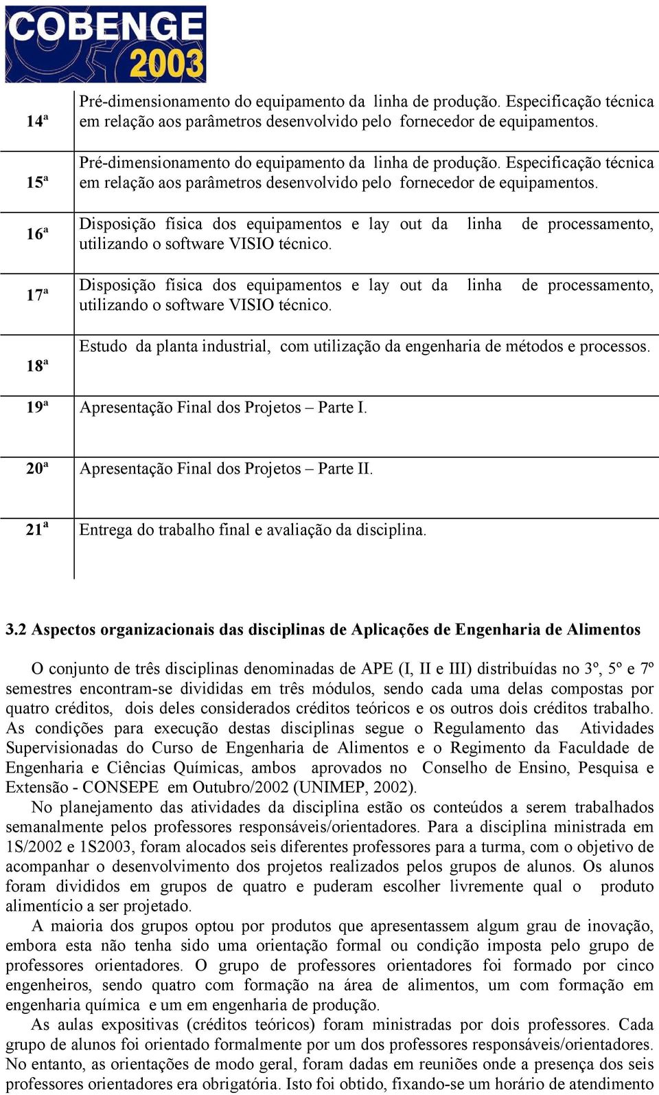 Disposição física dos equipamentos e lay out da linha de processamento, utilizando o software VISIO técnico.